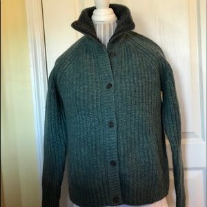 Woolrich 7-button Fleece Collar Cardigan Medium
